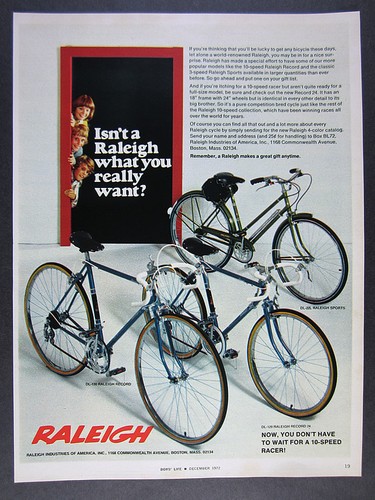 1973 raleigh record - 1973, 10-speeds