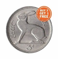 IRELAND THREEPENCE 3D PINGIN