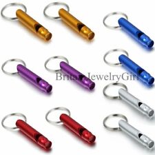 12pcs Aluminum Emergency Survival Whistle Keychain Keyring Outdoor Camping