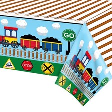 Train tablecloth railway - tablecloth, table