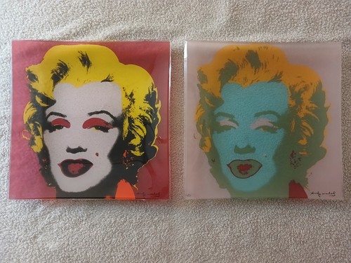 Andy warhol glass - x, plates