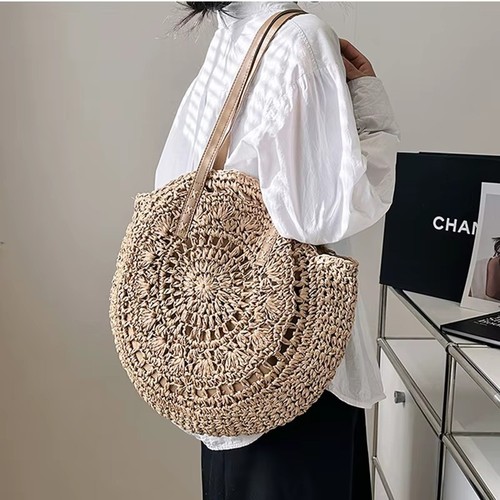 Women summer round - straw, bag