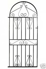 Metal Arched Tall Garden Gate to fit 3ft(915mm) gap x 6ft2(1880mm) high MBT10