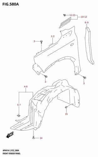 Suzuki genuine front fender - suzuki,