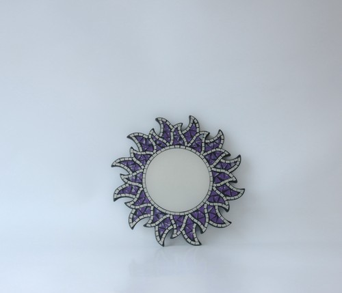 Mosaic flame sun mirror - sun,
