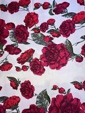 LAURA ASHLEY ROSELIE " CRANBERRY " FABRIC PRICE IS PER METRE up to 6m available