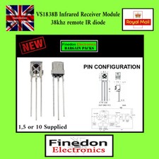 VS1838B Infrared Receiver Module 38khz remote IR diode UK Seller 1 / 5 / 10x
