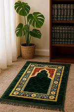 Cushioned Non-Slip Prayer Mat 80x120cm Extra Thick Padded Muslim Janamaz