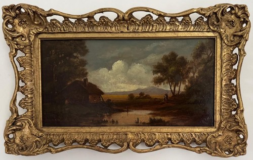 Antique miniature oil painting