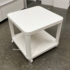 IKEA TINGBY Side table on casters, white, 19 5/8x19 5/8 " BRAND NEW-
