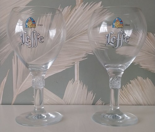 Pair leffe pint glasses - leffe,