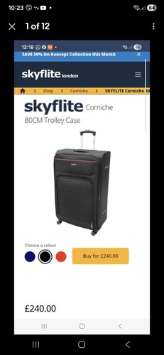 Skyflite black trolley - black,