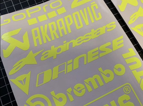 Decal set race sponsors - race, neon