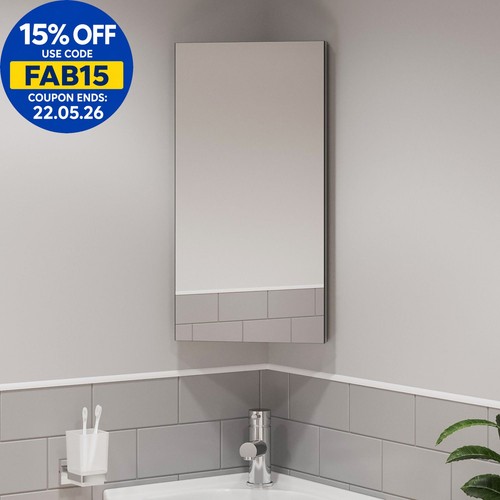Corner bathroom mirror cabinet - corner,
