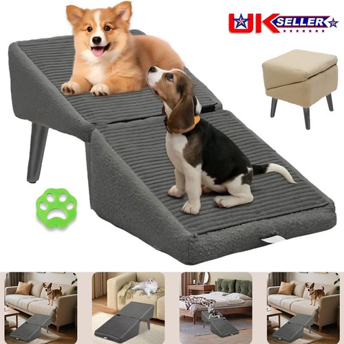 Dog step with footrest stool - with,