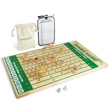 GoSports Wood Horse Race Board Dice Game Fun for Family Night, Parties, Camping