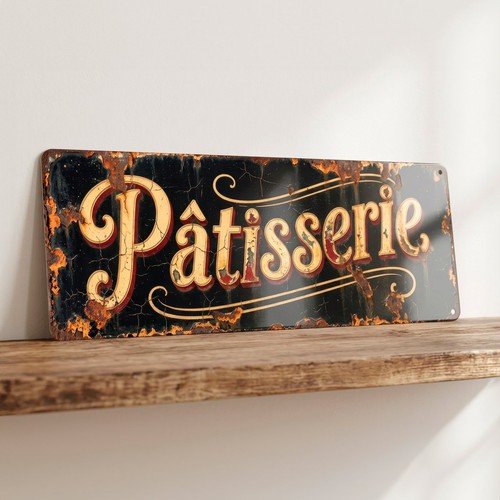 Patisserie 28cm metal sign - patisserie,