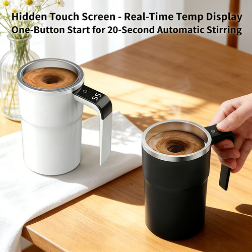 Self stirring coffee - self-stirring, mug