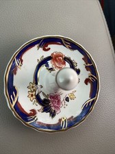 Mason's Masons Mandalay Chartreuse Ring Holder Blue  Gold Trim