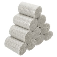 10 Rolls Latch Hook Yarn, Yarn Precut Hook Rugs Yarn, Light Grey