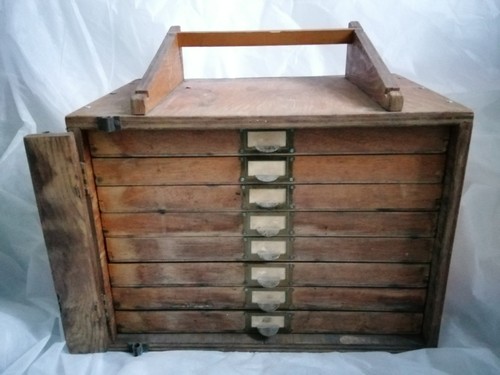 Printing press wood - cabinet, x8