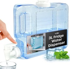 WATER CONTAINER Tap Desktop Dispenser Plastic Fridge Tank Liquid Camping 3L/5.5L