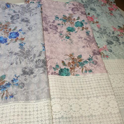 Floral 100 cotton broderie - cotton,