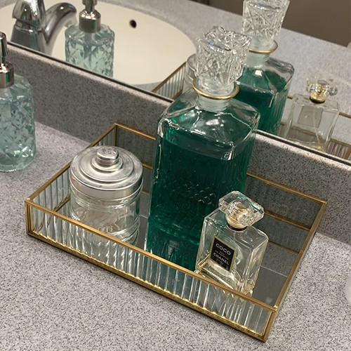 Mirror candle plate tray - candle,