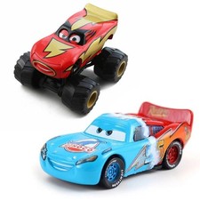 2PCS Disney Pixar Car Frightening Mcqueen Truck+ Dinoco to Rusteze Toy Kids Gift
