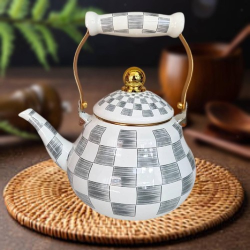 Enamel tea kettle teakettle - enamel,