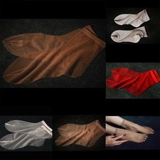 Pack of 3 Transparent Mesh Ankle Socks for Women Elastic Nylon Sheer Net Socks