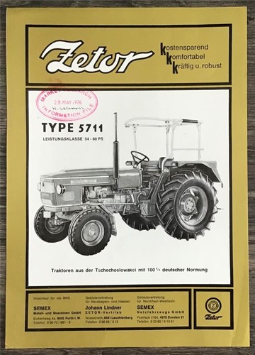 Zetor type 5711 tractor - 5711,