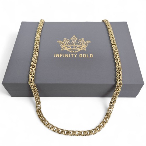 Mens 9ct gold 8mm chino - 9ct,
