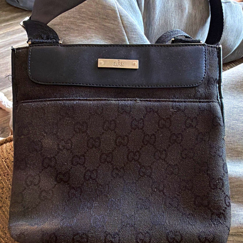 Gucci black canvas medium - gucci,