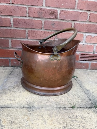 Antique brass copper helmet - antique,