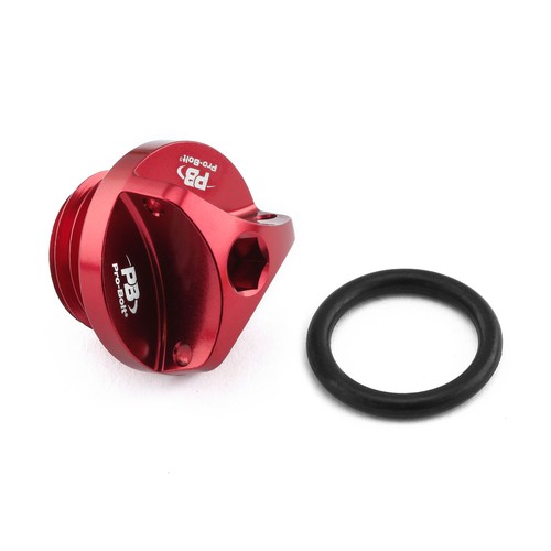 Aluminium oil filler cap red - oil,