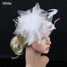 Fascinator Hat Feathers Hair Clip Alice Headband Clip Tea Party Headband