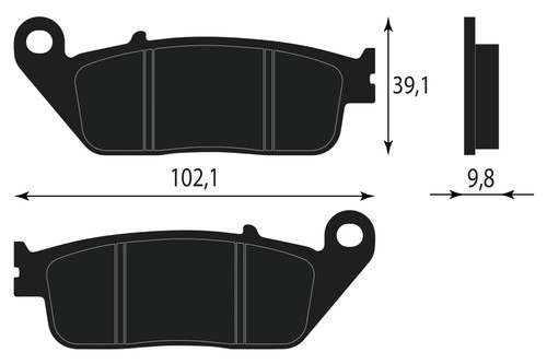 Front brake pads t2020077 - pads,