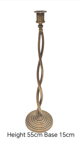 Antique brass candlestick open - antique,