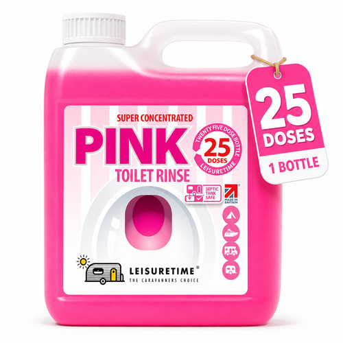 Pink toilet fluid rinse - toilet,