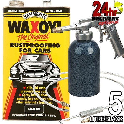 Hammerite 5litre black waxoyl - black,