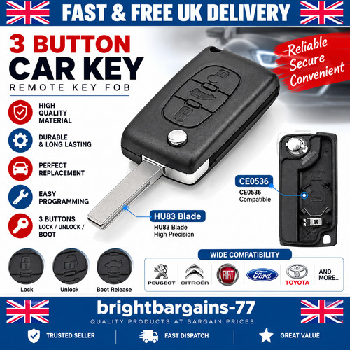 Button key fob case - key,