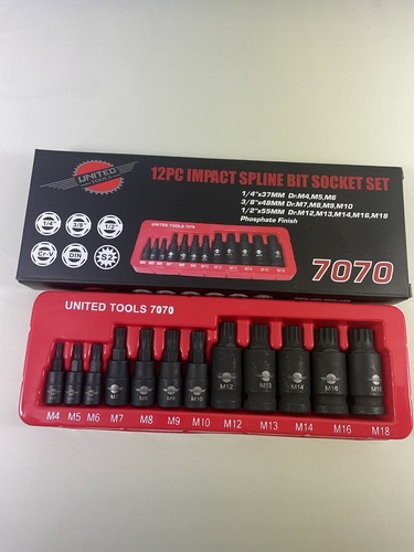 12pc impact splines 3 8 - impact, 3/8