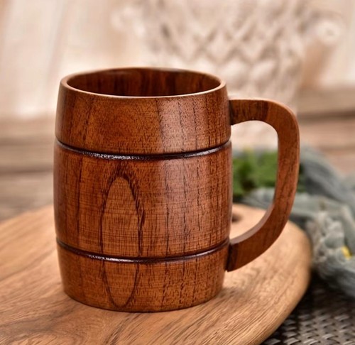 Wooden beer mug with - mug,