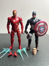 Marvel Legends Avengers Endgame Worthy Captain America & Iron Man Mk 50 Figures