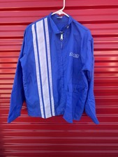 RARE EBERT VINTAGE FIAT RACING STRIPE NYLON WINDBREAKER JACKET MENS