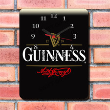 Guinness Design Wall Clock New boxed Gift Beer Mancave Bar Alcohol Drinks