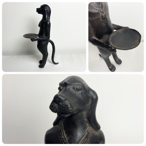Vtg standing dog butler - standing,