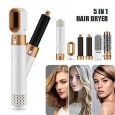 5in1 Electric Hair Dryer Blow Curler Set Detachable Styler Hot Air Brush Salonuk