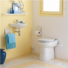 Saniflo Sanicompact Back To Wall Toilet Built-in Macerator Pump 1081 Pan White